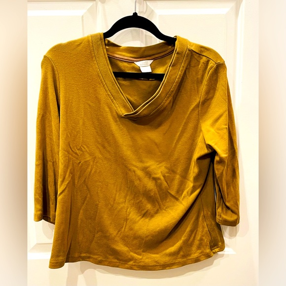Christopher & Banks Tops - Christopher & Banks Mustard Long Sleeve Shirt (L)